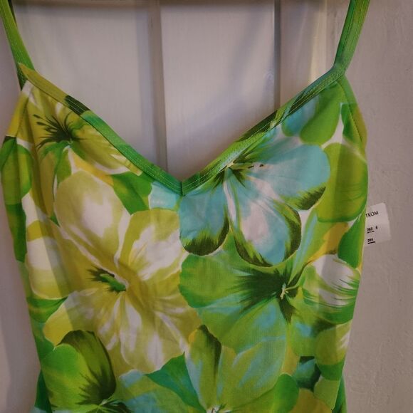 Liz Claiborne Vintage One Piece Lightly Padded High Thigh Swimsuit Size 16 - Picture 3 of 9